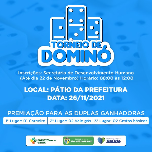 Regulamento do I Torneio Municipal de Dominó