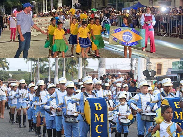 Desfile Cívico em alusão ao 07 de setembro, comemorando os 200 anos de Independência do Brasil.