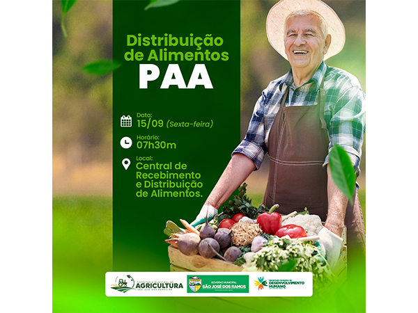 Distribuição de alimentos do PAA (Programa de Aquisição de Alimentos)