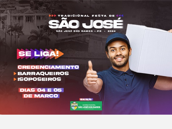 Regulamento das inscrições dos barraqueiros e ambulantes para a Tradicional Festa de São José!